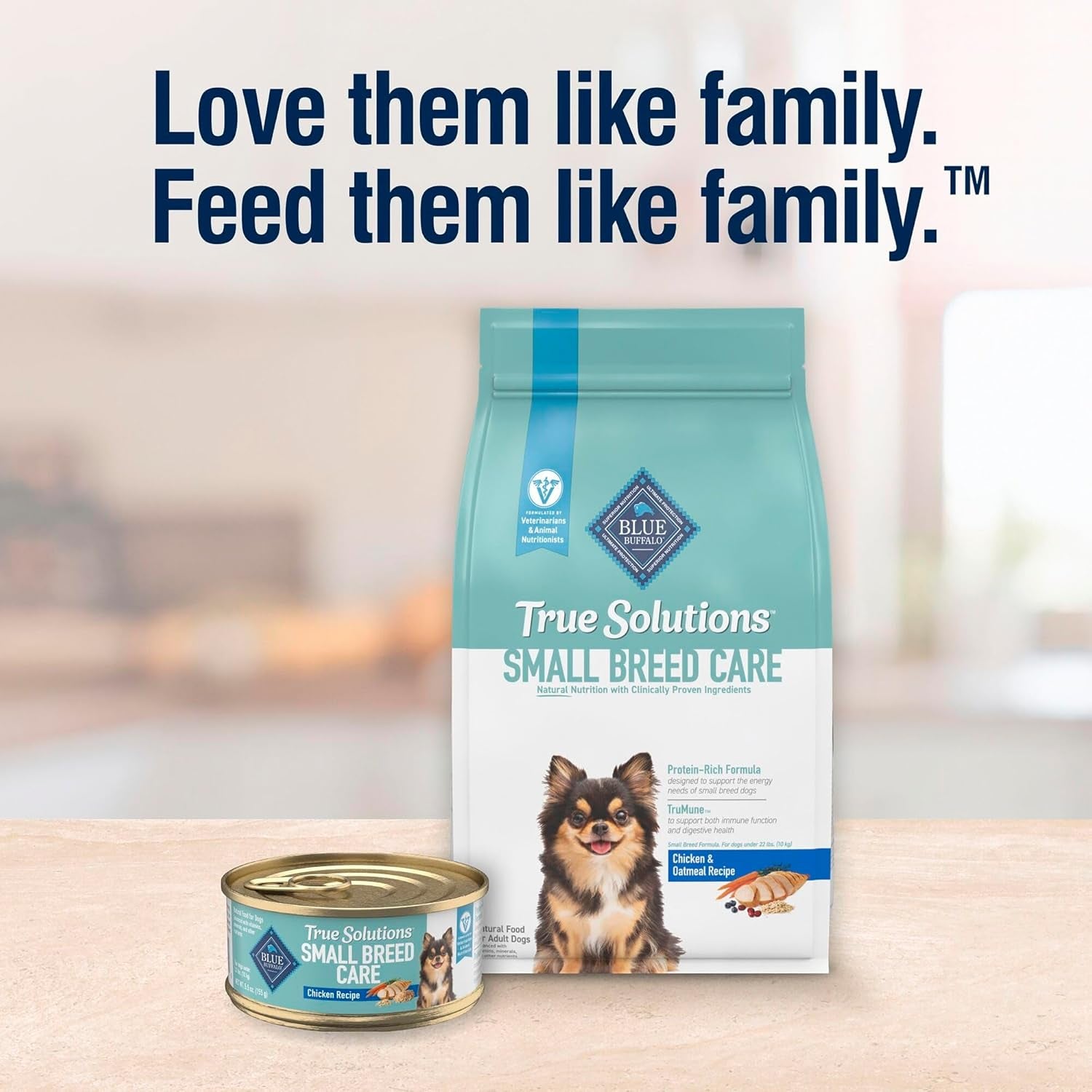 True Solutions Small Breed Care Natural Dry Dog Food for Adult Small Breed Dogs, Chicken, 4-Lb. Bag