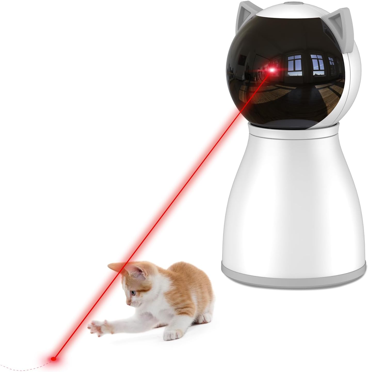 Laser Cat Toys for Indoor Cats,The 4Th Generation Real Random Trajectory Motion Activated Rechargeable Automatic Cat Laser Toy,Interactive Cat Toys for Bored Indoor Adult Cats/Kittens (Gray)
