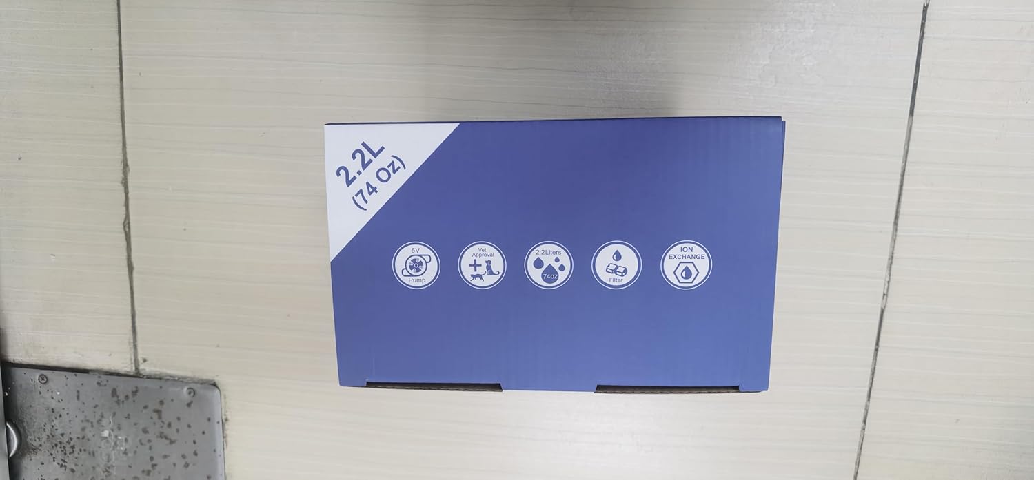 Cat Water Fountain Stainless Steel: 74Oz/2.2L Cat Fountain for Drinking - Pet Water Fountain for Cats inside - Quiet Cats Water Bowl Dispenser - Kitty Drinking Fountains - for Pets& Small Animals