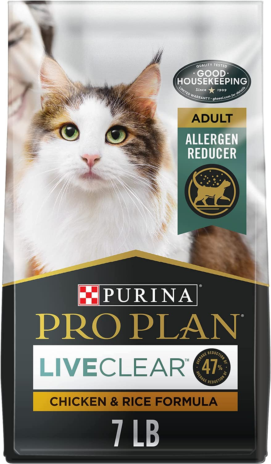 Allergen Reducing, High Protein Cat Food, LIVECLEAR Chicken and Rice Formula - 7 Lb. Bag