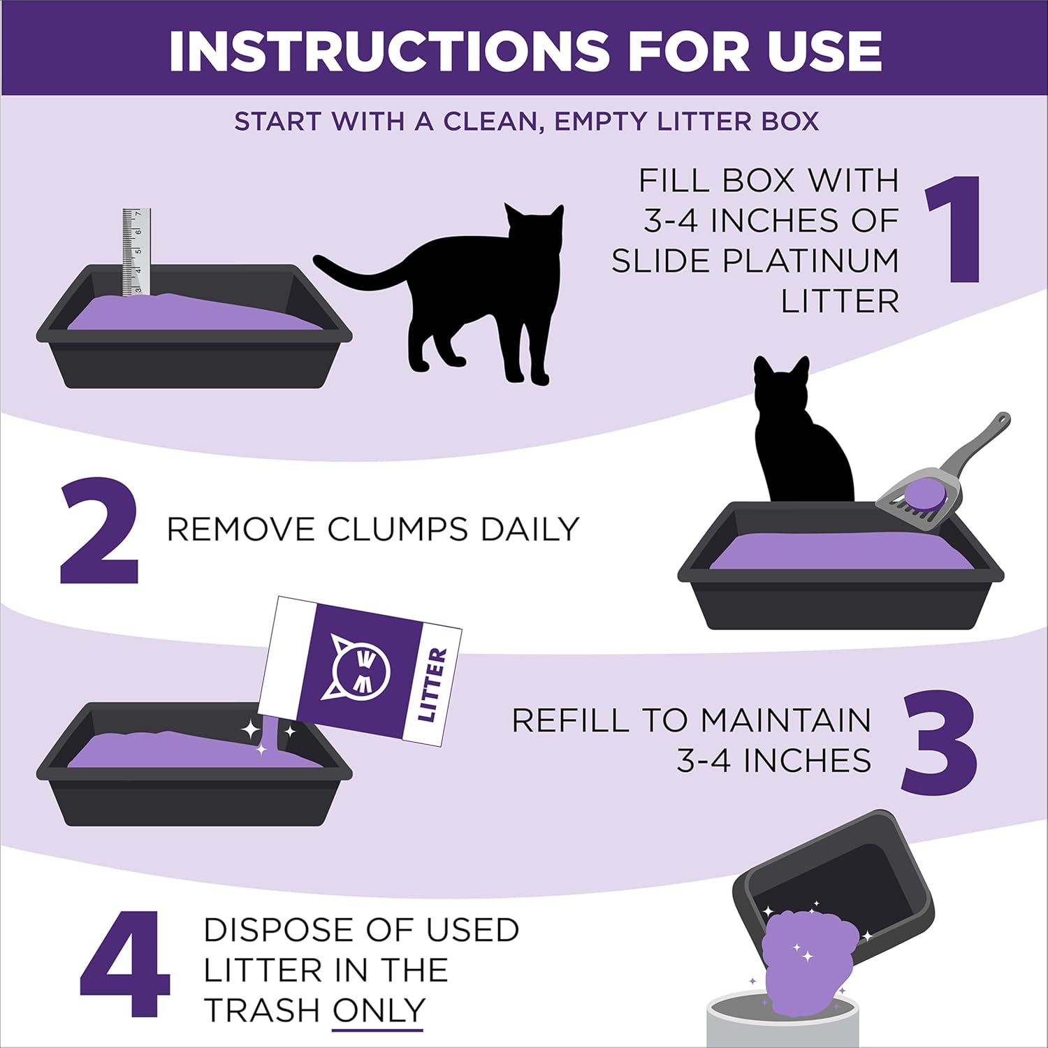 Clump & Seal SLIDE Platinum Multi-Cat Clumping Litter, Easy Clean, Superior Odor Control, 18 Lbs
