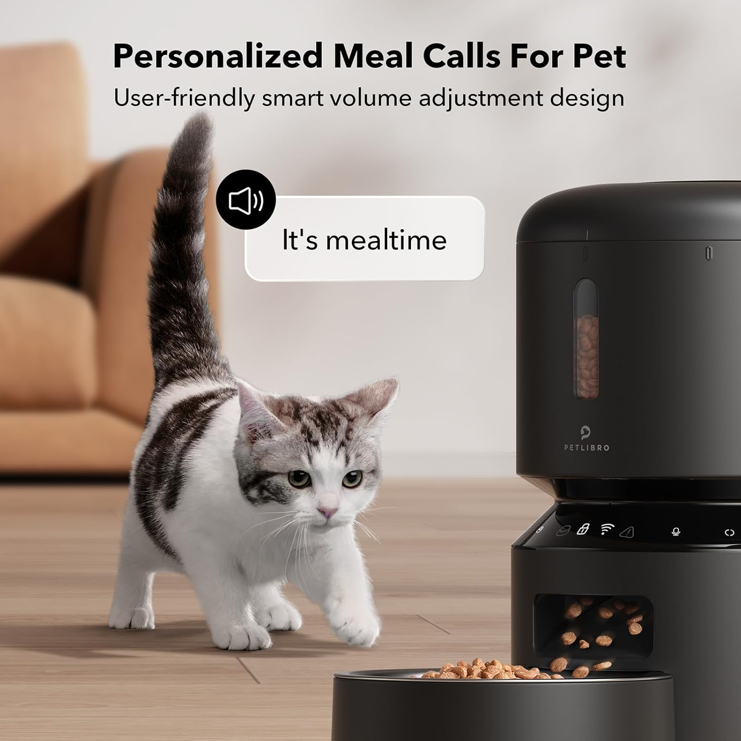 Automatic Cat Feeder, 5G Wifi Pet Feeder with Freshness Preservation, Timed Cat Feeders for Dry Food, up to 48 Portions 10 Meals per Day, Granary Pet Feeder for Cat/Dog