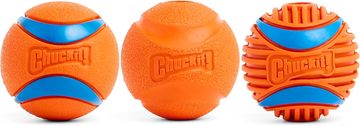 Dog Balls - Interactive Dog Toys, High-Bounce Fetch Ball, Floating Ultra and Rugged Balls, Durable - Size Medium, 2.5-Inch Diameter, Set of 3