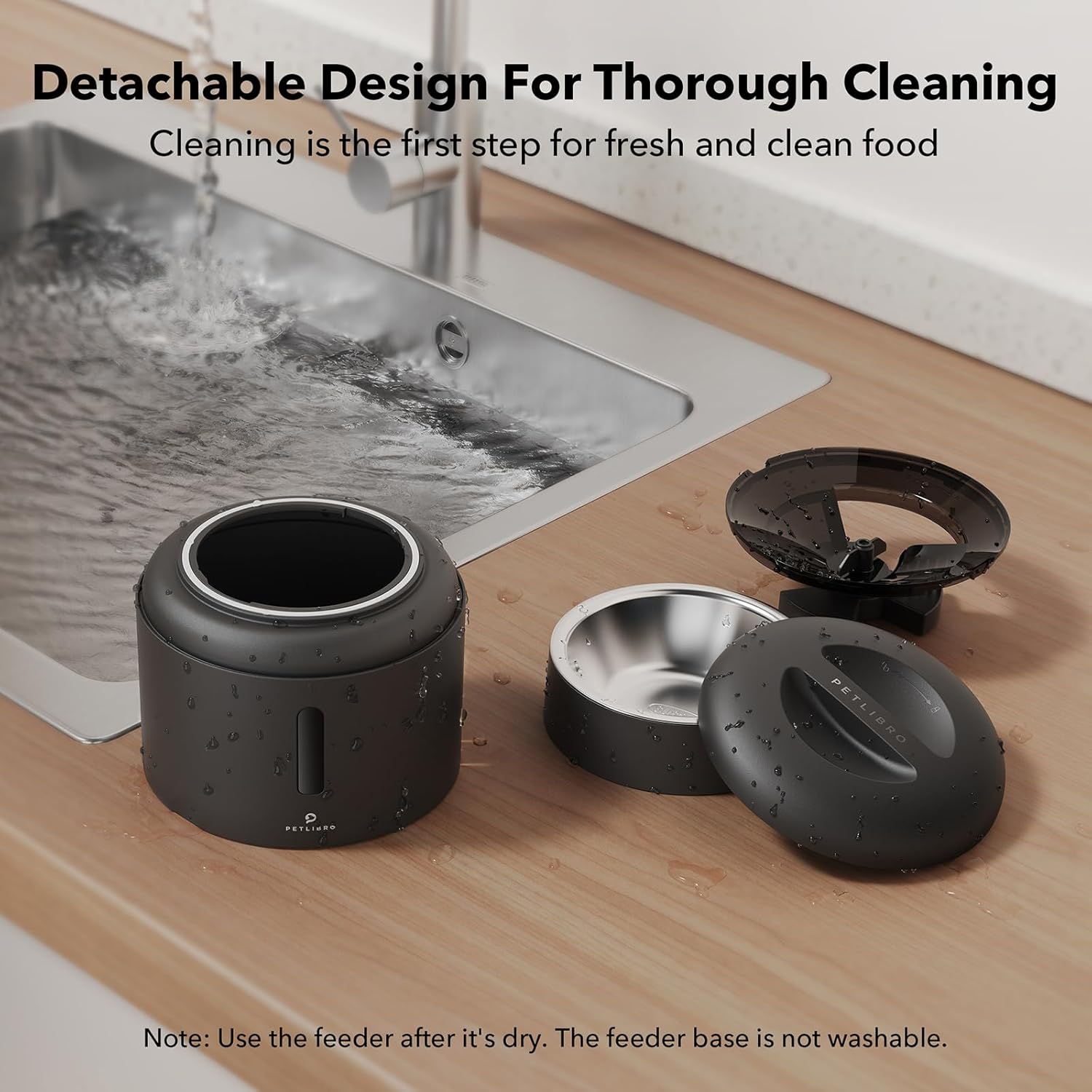 Automatic Cat Feeder, 5G Wifi Pet Feeder with Freshness Preservation, Timed Cat Feeders for Dry Food, up to 48 Portions 10 Meals per Day, Granary Pet Feeder for Cat/Dog