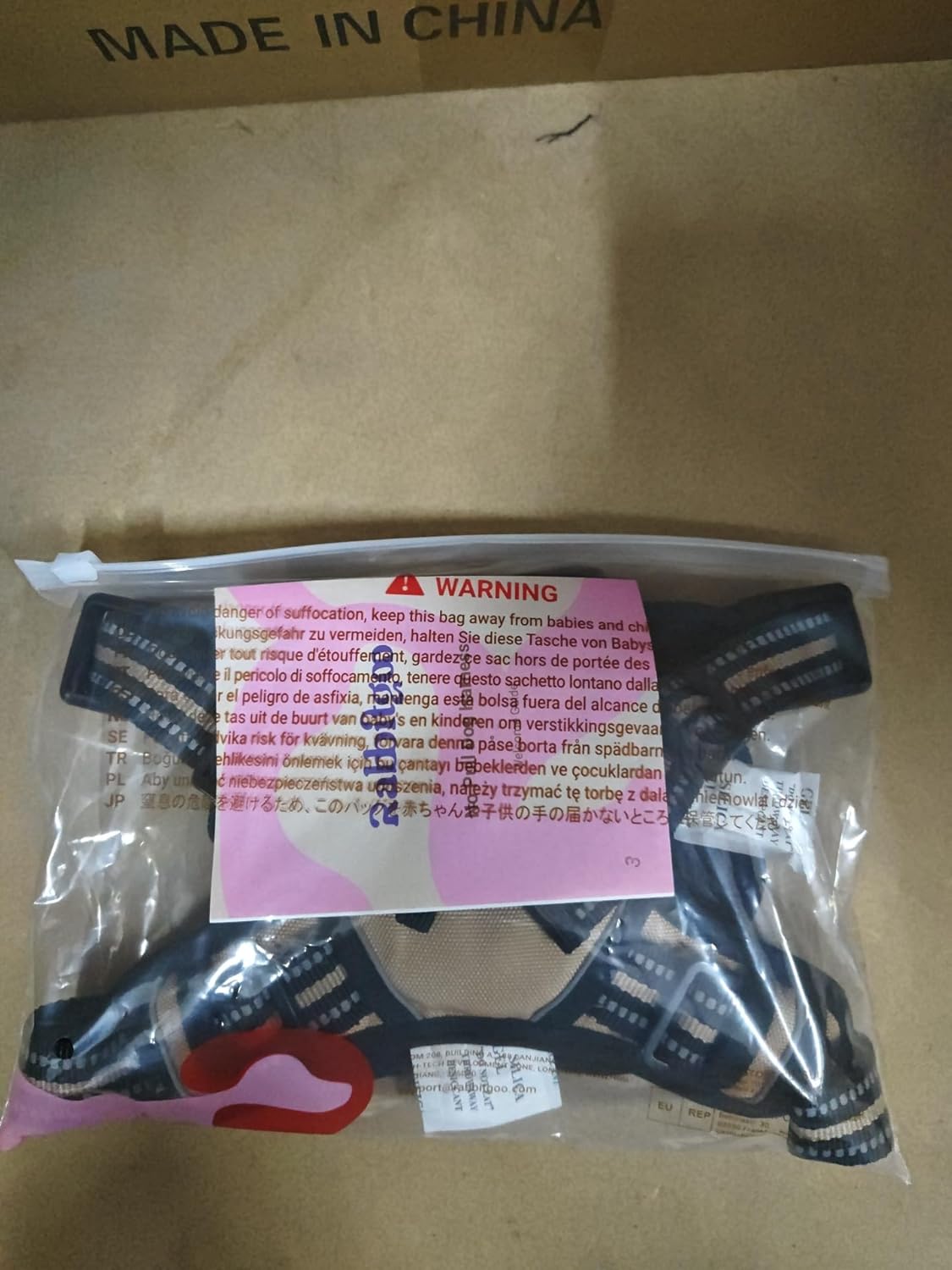 Dog Harness No Pull with 2 Leash Clips, Adjustable Soft Padded, Reflective Oxford No Choke Pet Vest with Easy Control Handle for Large Dogs, Beige, XL