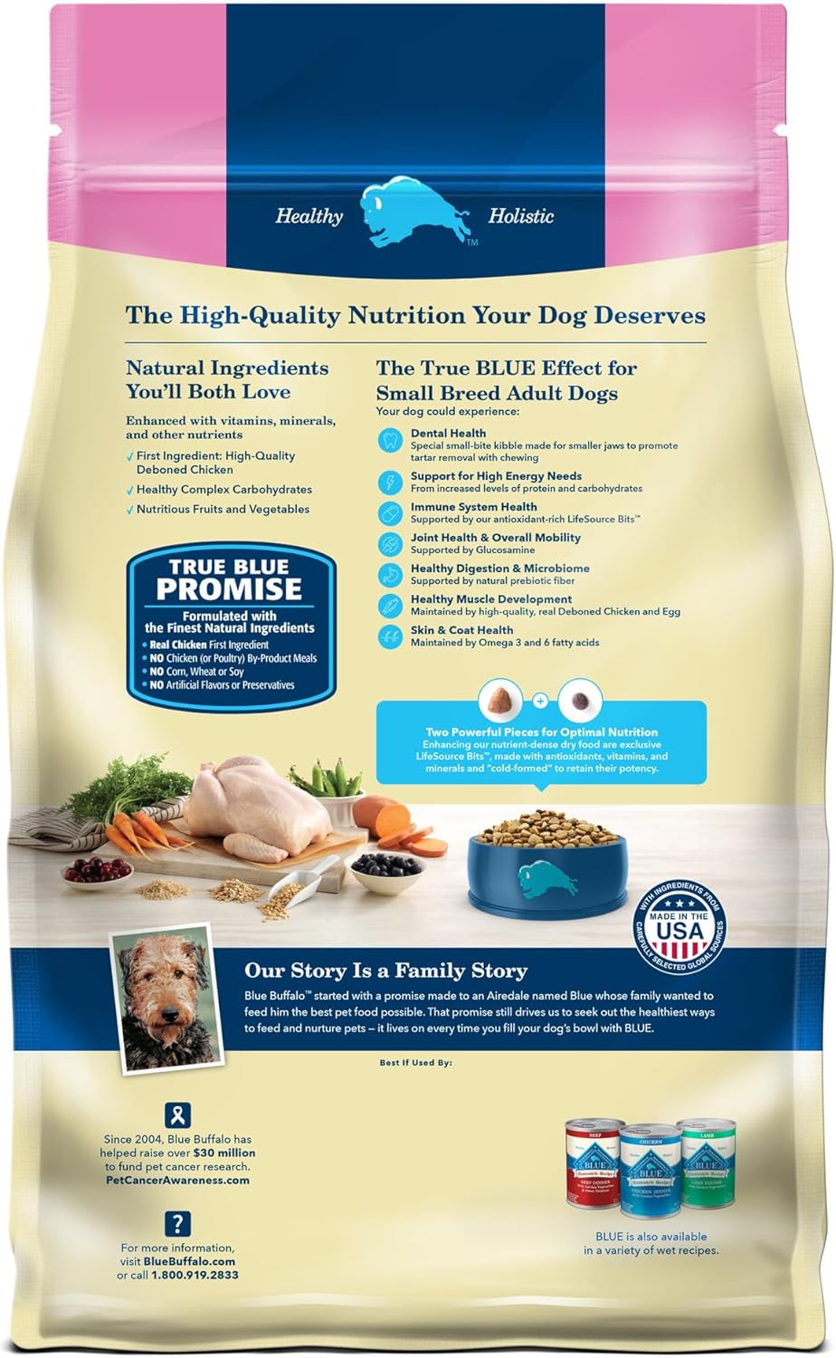 Life Protection Formula Natural Adult Small Breed Dry Dog Food, Chicken and Brown Rice 5-Lb Trial Size Bag