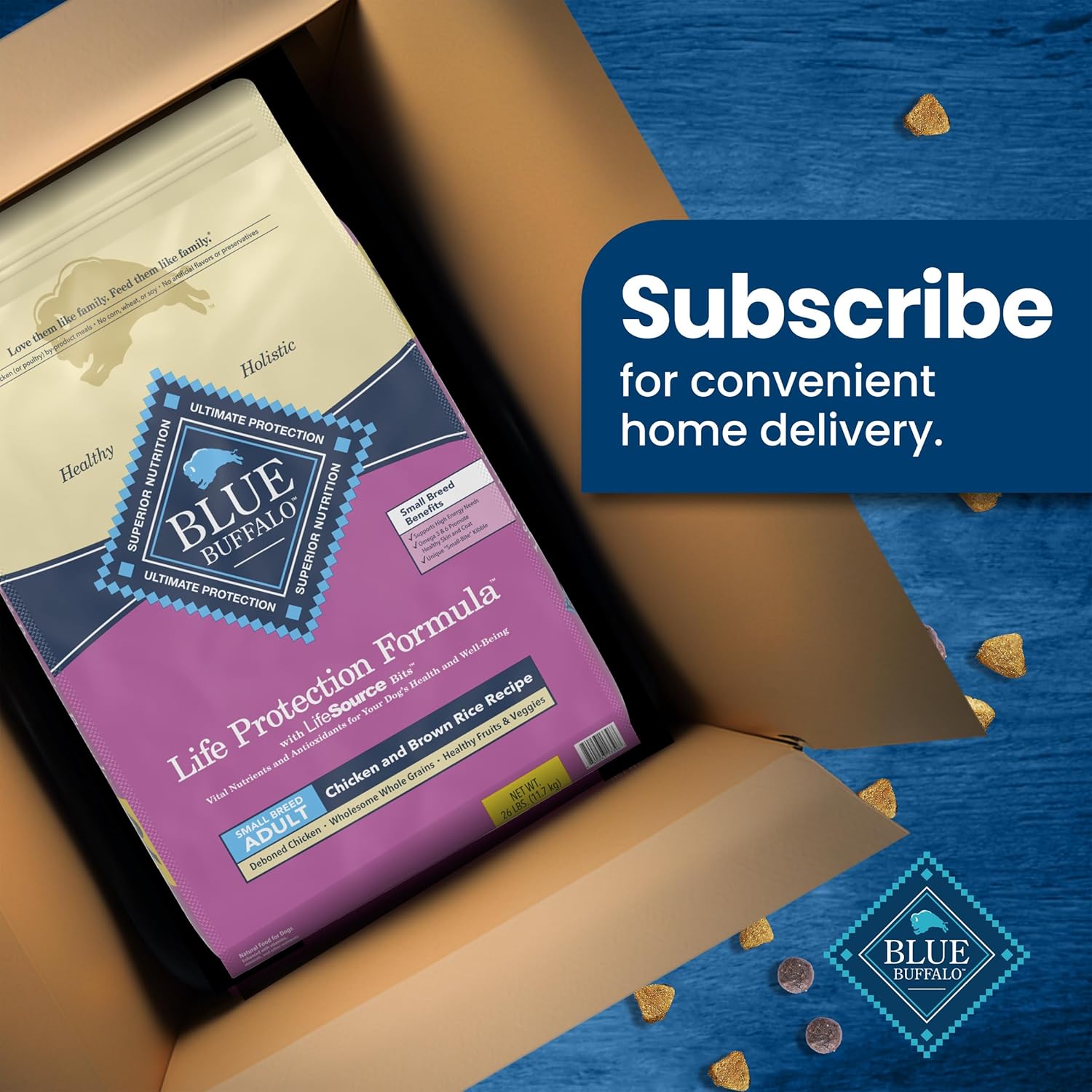 Life Protection Formula Natural Adult Small Breed Dry Dog Food, Chicken and Brown Rice 5-Lb Trial Size Bag