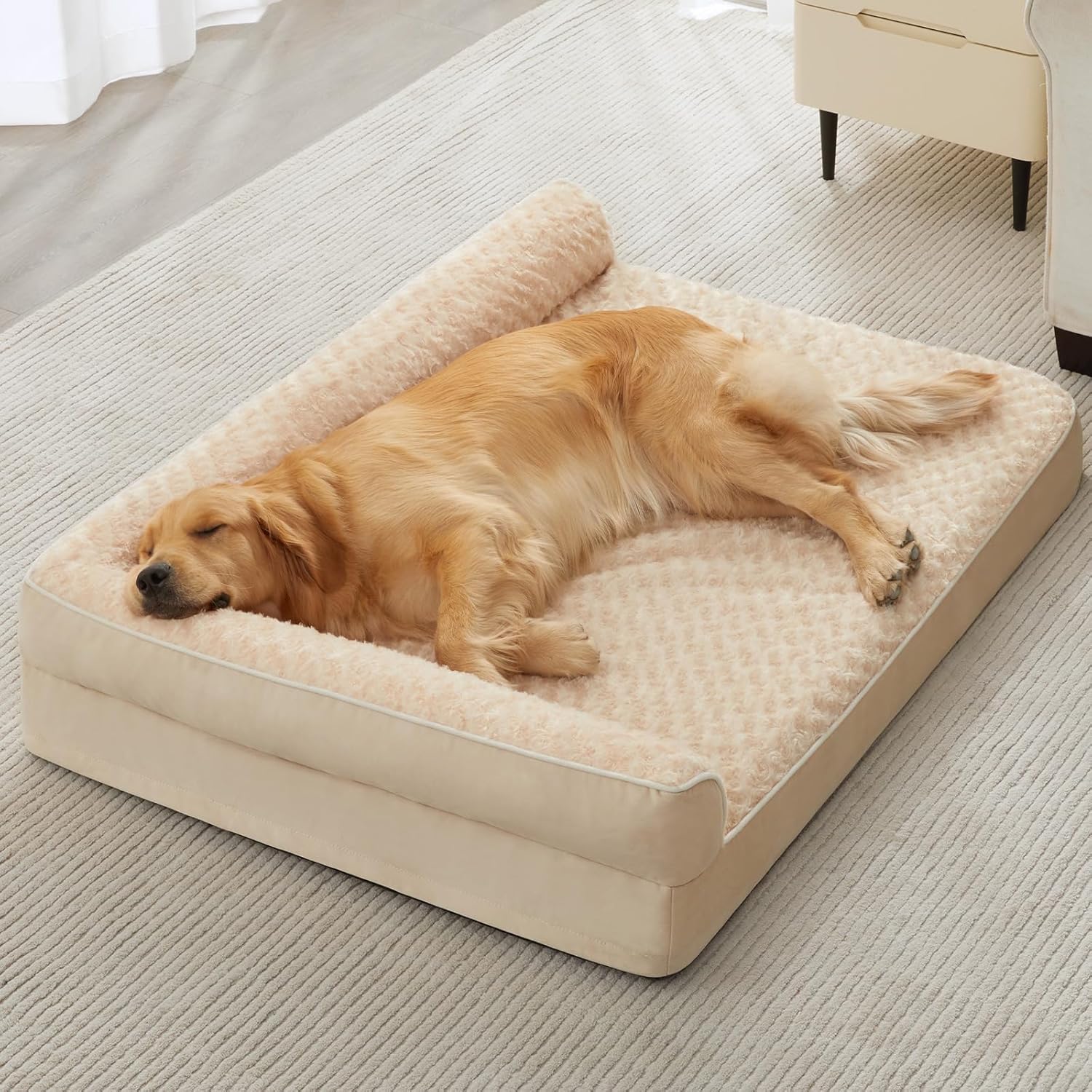 Orthopedic Dog Beds for Large Dogs-Waterproof Sofa Pet Bed with Removable Washable Cover, Big Dog Bed with Waterproof Lining and Nonskid Bottom,Pet Bed for Large Dogs