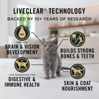 Liveclear Dry Cat Food for Kittens Cat Allergen Reducer Chicken and Rice Formula - 3.2 Lb. Bag