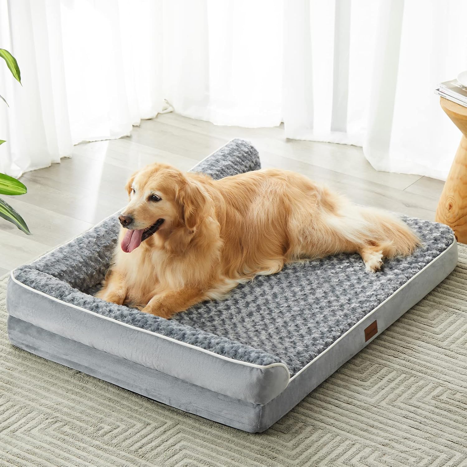 Orthopedic Dog Beds for Large Dogs-Waterproof Sofa Pet Bed with Removable Washable Cover, Big Dog Bed with Waterproof Lining and Nonskid Bottom,Pet Bed for Large Dogs