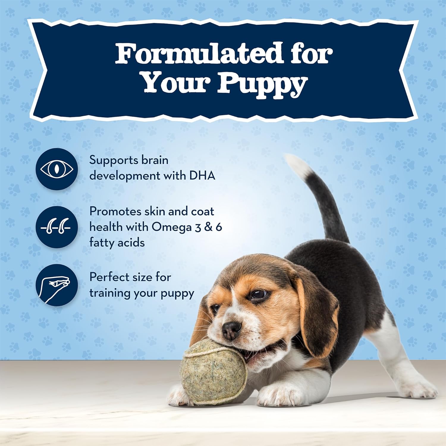 Baby BLUE Training Treats Natural Puppy Soft Dog Treats, Savory Chicken 4-Oz Bag