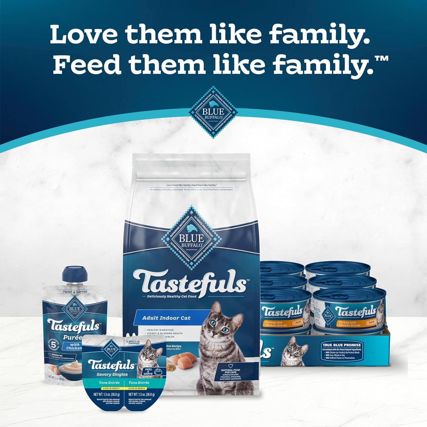 Tastefuls Natural Dry Food for Adult Indoor Cats, Chicken & Brown Rice Recipe, 7-Lb. Bag