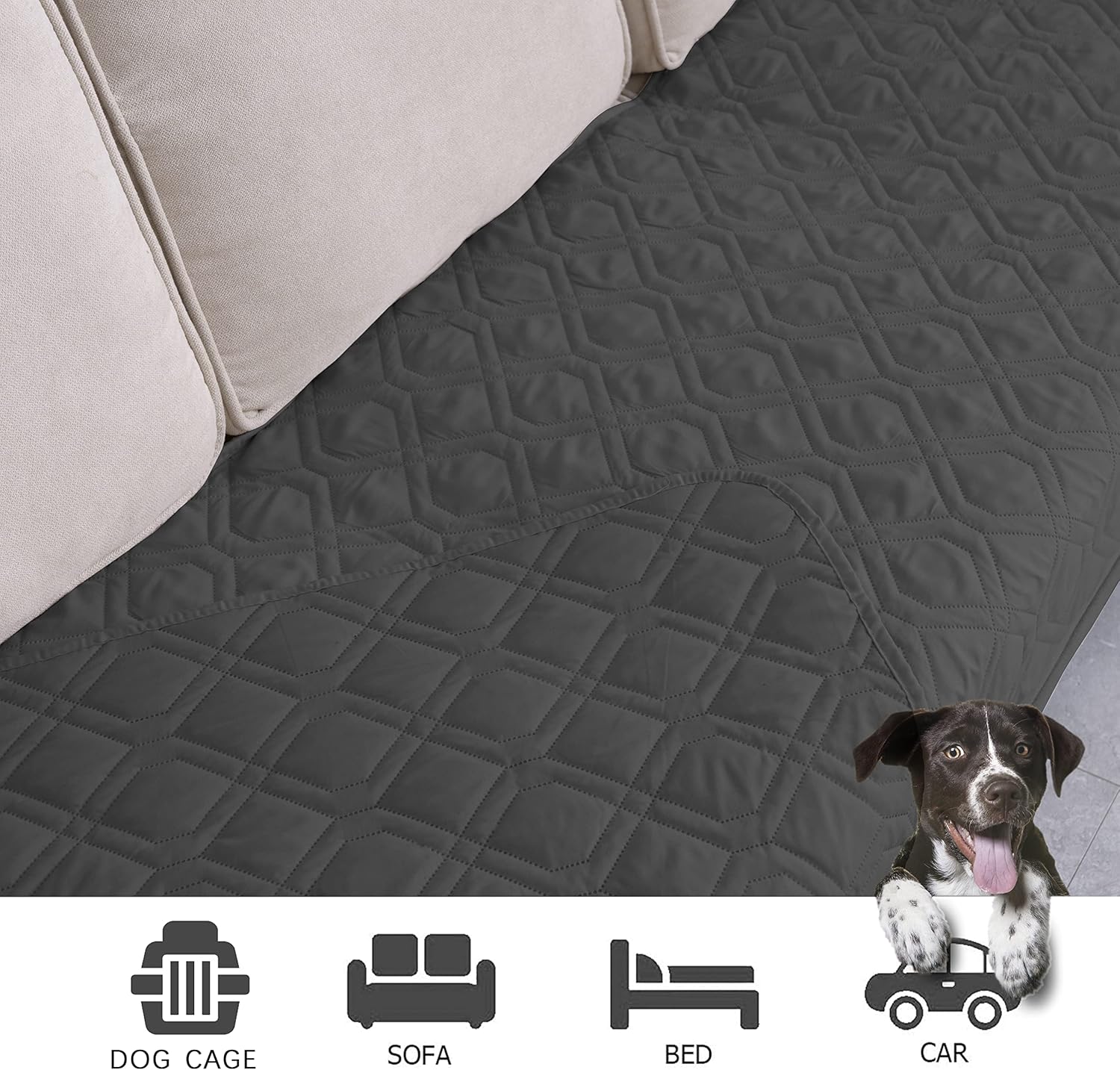 Waterproof Blanket Reversible Dog Bed Cover Pet Blanket for Furniture Bed Couch Sofa