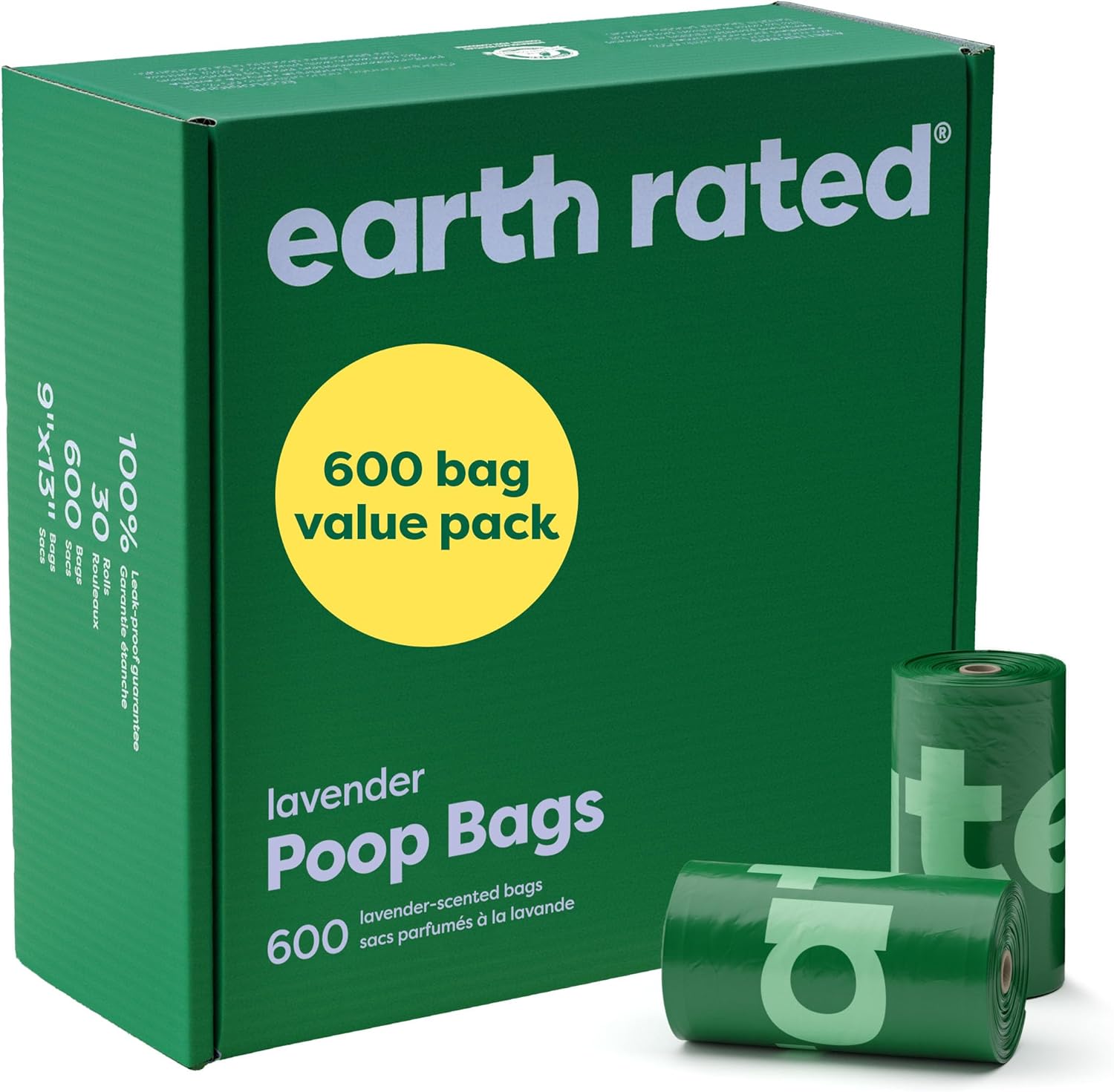 Poop Bags for Dogs, Guaranteed Leak Proof and Extra Thick Waste Bag Refill Rolls, Lavender Scented, 270 Count