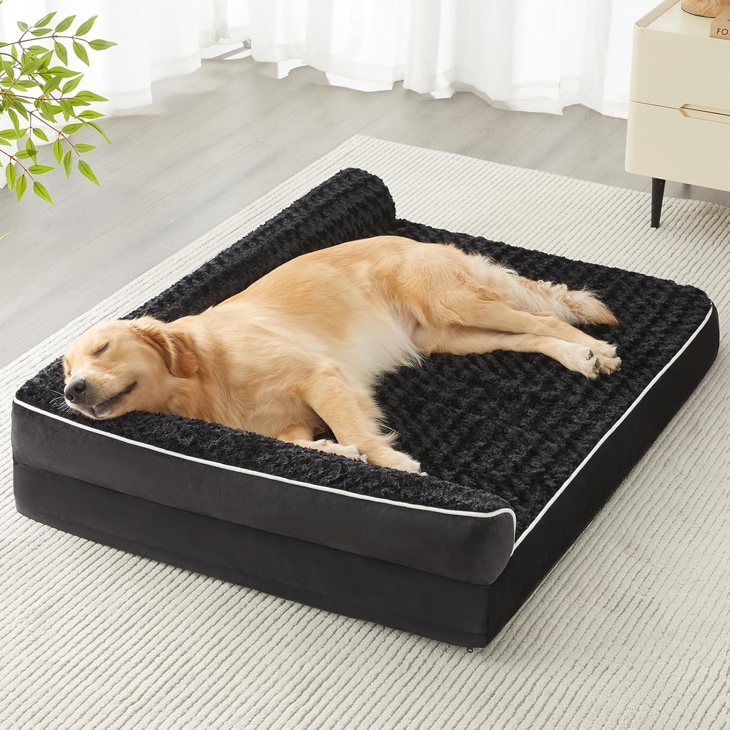 Orthopedic Dog Beds for Large Dogs-Waterproof Sofa Pet Bed with Removable Washable Cover, Big Dog Bed with Waterproof Lining and Nonskid Bottom,Pet Bed for Large Dogs