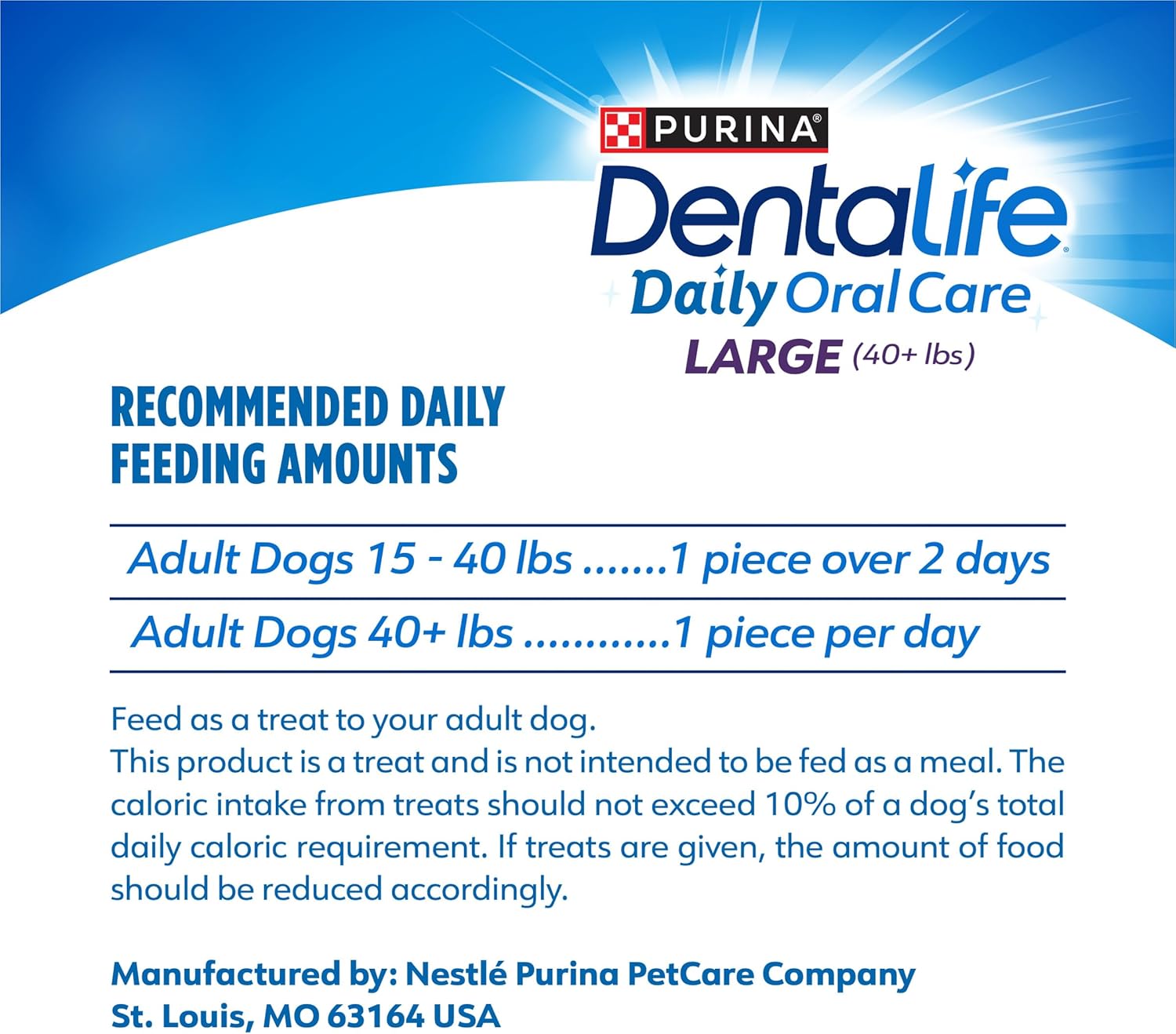 Purina  Made in USA Facilities Large Dog Dental Chews, Daily - 18 Ct. Pouch
