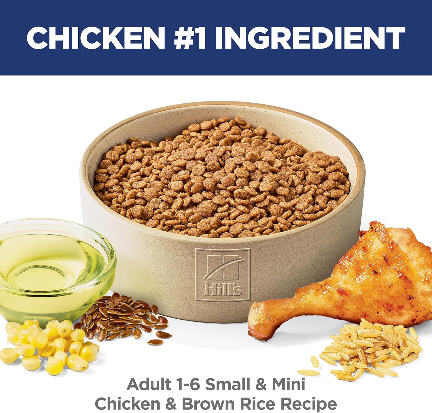 Small & Mini, Adult 1-6, Small & Mini Breeds Premium Nutrition, Dry Dog Food, Chicken & Brown Rice, 4.5 Lb Bag