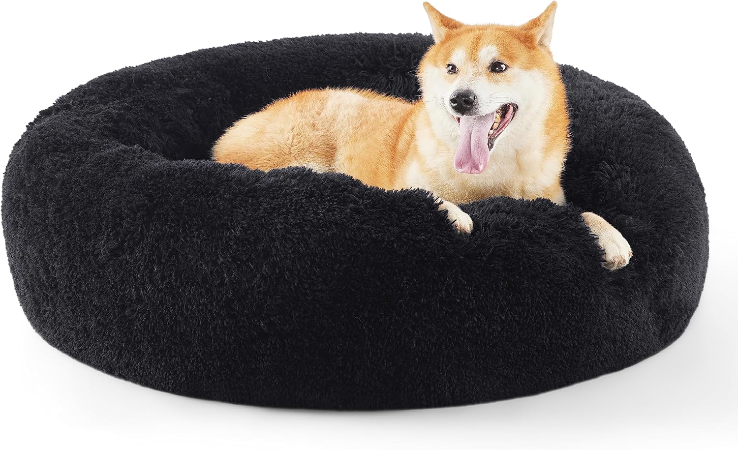 Calming Cat Beds for Indoor Cats - Small Cat Bed Washable 20 Inches, Anti-Slip round Fluffy Plush Faux Fur Pet Bed, Fits up to 15 Lbs Pets, Aqua Blue