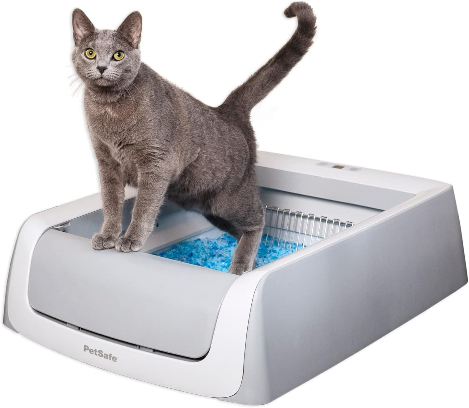 Scoopfree Crystal Pro Legacy Automatic Self-Cleaning Cat Litter Box – Includes 1 Disposable Crystal Litter Tray – Advanced Odor Control – Not Enclosed – Gray (PAL00-16805)