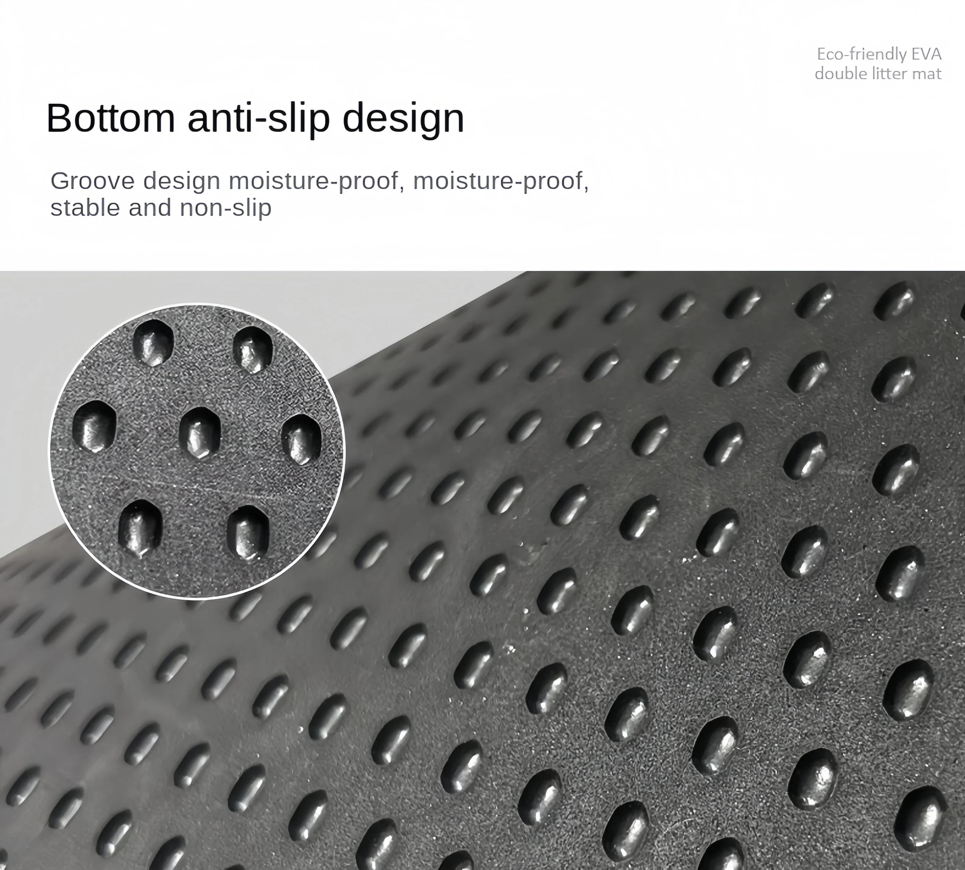 Large Size Cat Litter Mat Double Layer Waterproof Pet Litter Box Mat Non-Slip Sand Cat Pad Washable Cat Litter Mat Pet Supplies