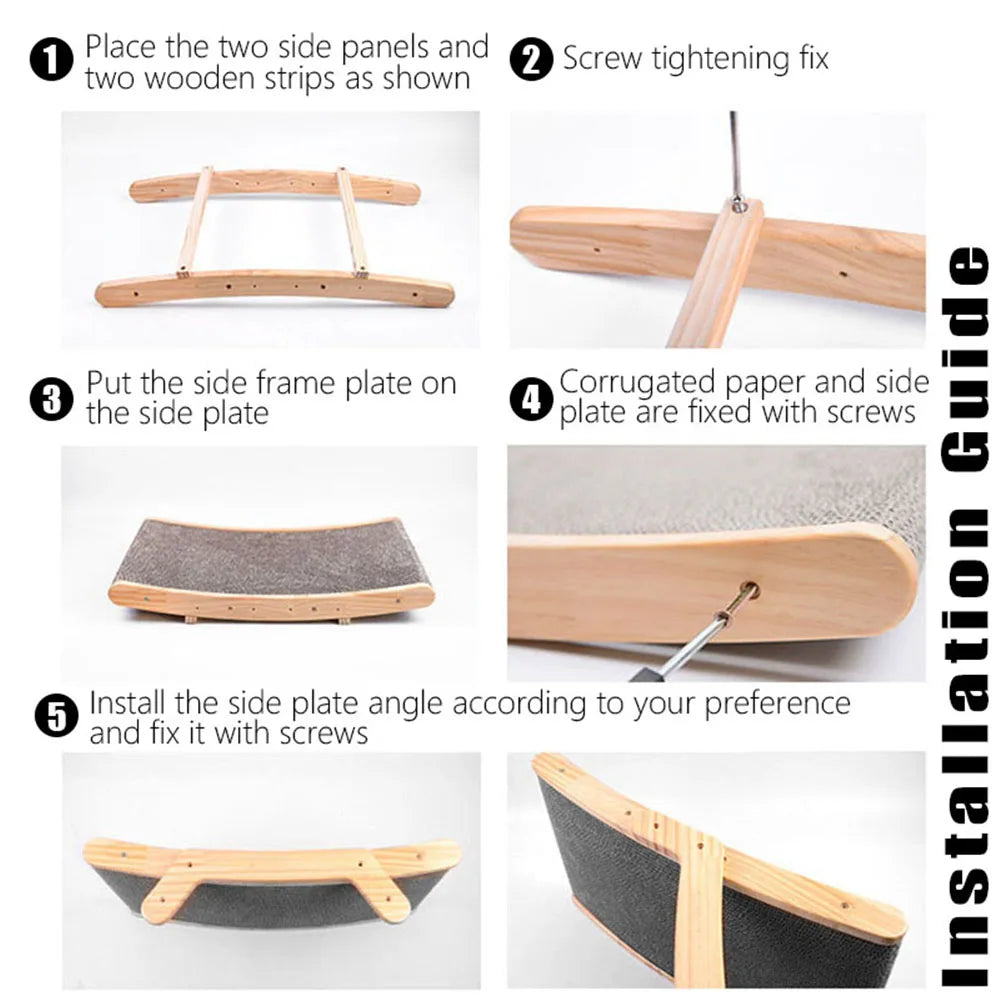 Wooden Cat Scratcher Scraper